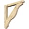 Ekena Millwork Funston Arts and Crafts Rough Sawn Bracket w/ Offset Brace, Douglas Fir, 6"W x 48"D x 48"H BKT0604X48X48FST03RDF - alternate 1